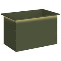 vidaXL Sodo vazonas su LED Alyvuogių žalia 50 x 80 x 48 cm Plienas