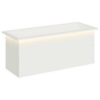 vidaXL Sodo vazonas su LED Balta 40 x 100 x 40 cm Plienas