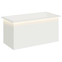 vidaXL Sodo vazonas su LED Balta 50 x 100 x 48 cm Plienas