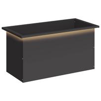 vidaXL Sodo vazonas su LED Juoda 40 x 80 x 40 cm Plienas