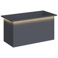 vidaXL Sodo vazonas su LED Antracitas 40 x 80 x 40 cm Plienas