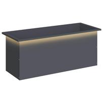 vidaXL Sodo vazonas su LED Antracitas 40 x 100 x 40 cm Plienas