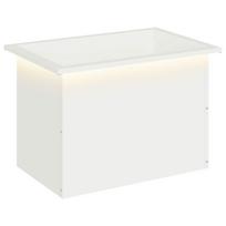 vidaXL Sodo vazonas su LED Balta 40 x 60 x 40 cm Plienas