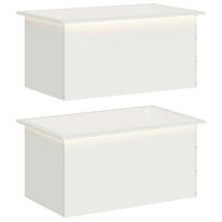 vidaXL Sodo vazonas su LED 2 vnt. Balta 50 x 80 x 48 cm Plienas