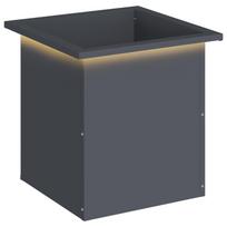 vidaXL Sodo vazonas su LED Antracitas 40 x 40 x 40 cm Plienas