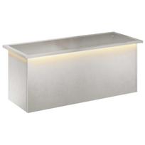 vidaXL Sodo vazonas su LED Sidabrinė 40 x 100 x 40 cm