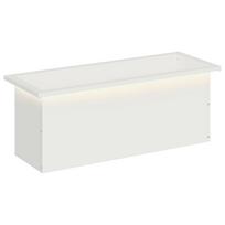vidaXL Sodo vazonas su LED Balta 30 x 80 x 30 cm Plienas