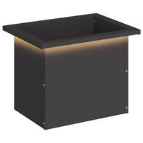 vidaXL Sodo vazonas su LED Juoda 30 x 40 x 30 cm Plienas