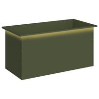 vidaXL Sodo vazonas su LED Alyvuogių žalia 50 x 100 x 48 cm Plienas