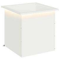 vidaXL Sodo vazonas su LED Balta 50 x 50 x 48 cm Plienas