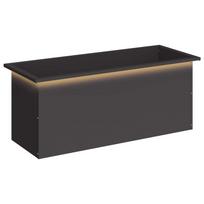 vidaXL Sodo vazonas su LED Juoda 40 x 100 x 40 cm Plienas