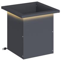 vidaXL Sodo vazonas su LED Antracitas 30 x 30 x 30 cm Plienas