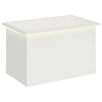 vidaXL Sodo vazonas su LED Balta 50 x 80 x 48 cm Plienas