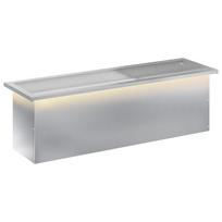vidaXL Sodo vazonas su LED Sidabrinė 30 x 100 x 30 cm