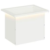 vidaXL Sodo vazonas su LED Balta 30 x 40 x 30 cm Plienas