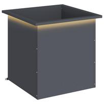 vidaXL Sodo vazonas su LED Antracitas 50 x 50 x 48 cm Plienas
