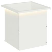vidaXL Sodo vazonas su LED Balta 40 x 40 x 40 cm Plienas