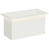vidaXL Sodo vazonas su LED Balta 30 x 60 x 30 cm Plienas