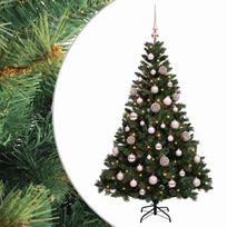 vidaXL Dirbtinė Kalėdų eglutė su burbulais 150 cm 150 LED Šilta balta