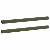 vidaXL Sodo apvadų dengiamasis profilis 2 vnt. 100 x 5 x 5 cm Plienas