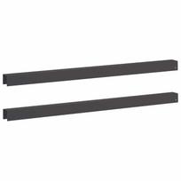 vidaXL Sodo apvadų dengiamasis profilis 2 vnt. 100 x 5 x 5 cm Plienas