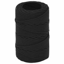 vidaXL Daugiafunkcinė buitinė virvė 2 mm 25 m Juoda PP