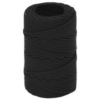 vidaXL Daugiafunkcinė buitinė virvė 2 mm 100 m Juoda PP