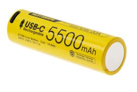 NITECORE akumuliatorius NL2155HPR 21700 5500 mAh, su USB-C įkrovimu