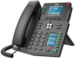 Fanvil X4U, IP telefonas, juodas, laidinis ragelis, 12 linijų, LCD, 7,11 cm (2,8 colio)