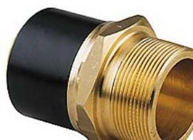 Gf Georg Fischer El-overg.nippel 63mm x 2 - PE100-SDR11-messing. Elgef Plus
