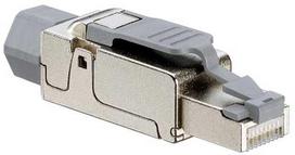 Leviton Brand Rex Leviton 6APLG-S6A, RJ-45, sidabrinis, kištukas, tiesus, nailonas, cinkas, Cat6