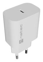 SIENINIS ĮKROVIKLIS NATEC RIBERA 1X USB-C 20W BALTA
