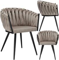 Bipohome Pinta veliūro kėdė ASTON VELVET taupe