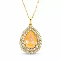 Diamond Sky Jewelry Pakabukas „Jasmine (Peach DeLite)“ su Swarovski® kristalais