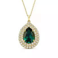 Diamond Sky Jewelry Pakabukas „Jasmine (Emerald)“ su Swarovski® kristalais