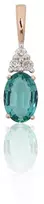 Diamond Sky Jewelry Auksinis pakabukas su deimantais ir smaragdais „Notika X“