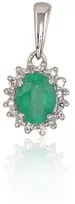 Diamond Sky Jewelry Auksinis pakabukas su deimantais ir smaragdais „Ferro VI“