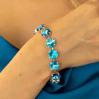 Diamond Sky Jewelry Apyrankė moterims DiamondSky „Vortex (Bermuda Mėlyna)“ su Preciosa® kristalais