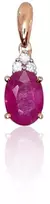 Diamond Sky Jewelry Auksinis pakabukas su deimantais ir rubinais „Notika IV“