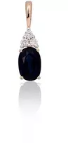 Diamond Sky Jewelry Auksinis pakabukas su deimantais ir safyrais „Constancia V“