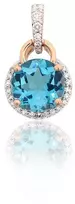 Diamond Sky Jewelry Auksinis pakabukas su deimantais ir topazais „Aušros Magija“