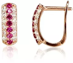 Diamond Sky Jewelry Auksiniai auskarai su cirkoniais „Benediktas II“