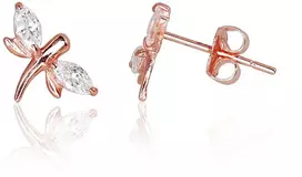 Diamond Sky Jewelry Auksiniai auskarai-vinukai su cirkoniais „Laumžirgis II“