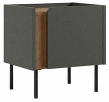 Naktinis staliukas Kalune Design Lucile 632NRD1248, antracito sp./ąžuolo sp./juoda sp., 47.8 cm x 45.5 cm x 35 cm