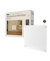 Mill Glass Smart WiFi Panel Heater Gen. 4 | GL400WIFI4 | Panel Heater | 400 W | Suitable for rooms up to 4-6 m² | White | IPX4