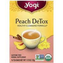 Yogi Tea, Persikų detoksikacija, be kofeino, 16 arbatos pakelių, 32 g