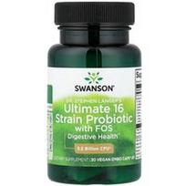 Swanson Vitamins, Gyd. Stephen Langer's Ultimate 16 kamienų probiotikas su FOS, 30 veganiškų EMBO kapsulių® AP