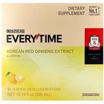 JungKwanJang, Korėjietiško raudonojo ženšenio ekstraktas, „Everytime“, citrinų skonio, 30 skystų lazdelių po 10 ml (0,34 fl oz)
