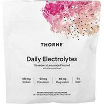 Thorne, Dienos elektrolitai, braškių limonadas, 30 pakelių po 0,16 uncijos (4,45 g)