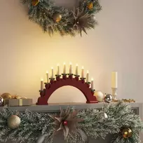 Kalėdų žvakių arkos su 10 LED žvakių LED Šilta balta